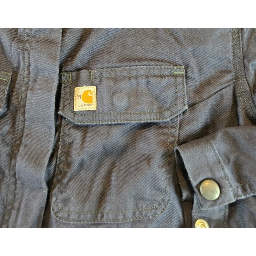 Carhartt Coveralls Womens Small Short Navy Flame-Resistant Rugged Flex Twill FR - Picture 8 of 16